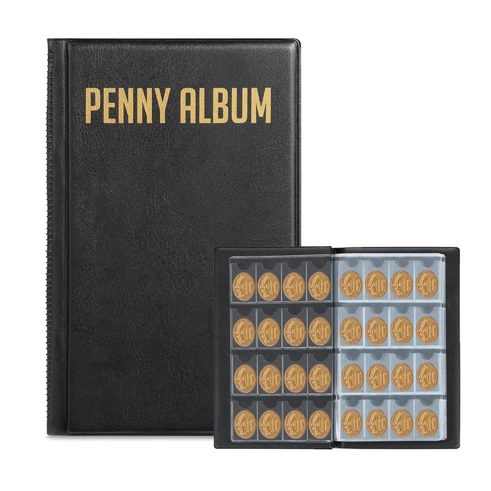 Pressed Penny Collecting Book Album Penny Collection Book Holds 160 Coins Pressed Penny Holder for Collectors