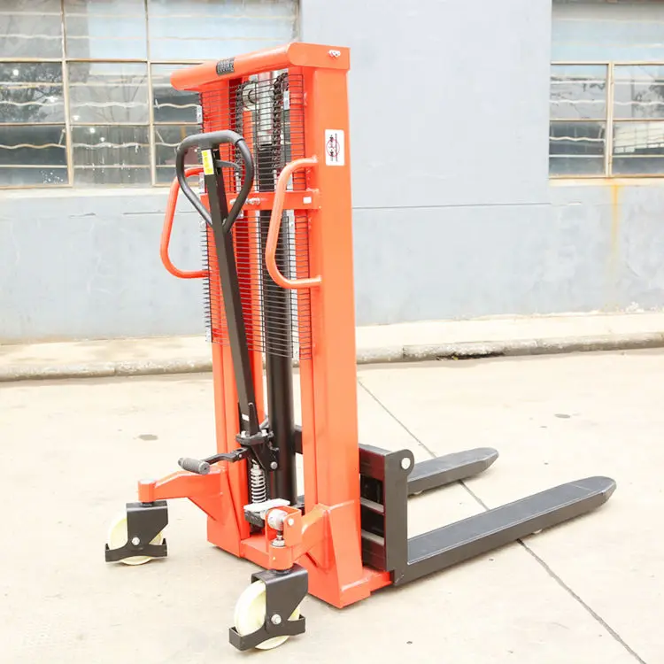 Hot Sell Capacity 1000kg Extended Handle Design Hydraulic Manual Lift Stacker