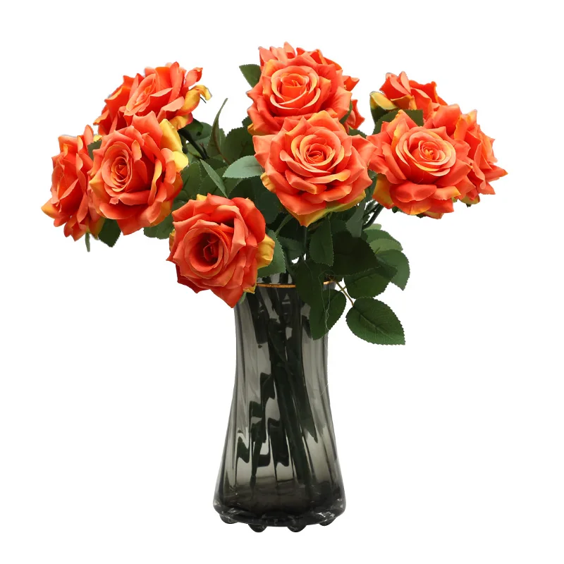 Самые популярные вазы для домашнего декора, композиция больших размеров, искусственные шелковые цветы, букет цветов