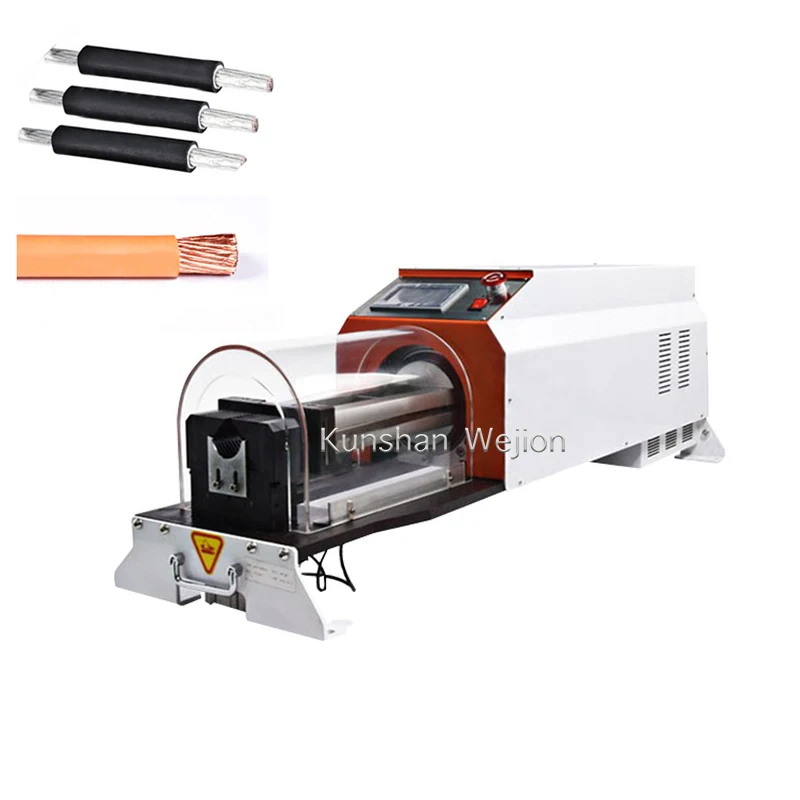 WJ4438 Pneumatic 25mm 35mm 50mm armored armoured cable braided thick cable stripping machine wire stripper