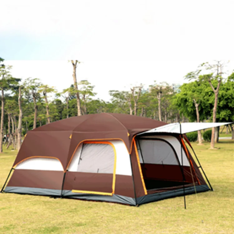 2022 Season Hot-Selling Outdoor Tent Two-Room One-Hall Family Rain-Proof Multi-Person Field Camping Tent