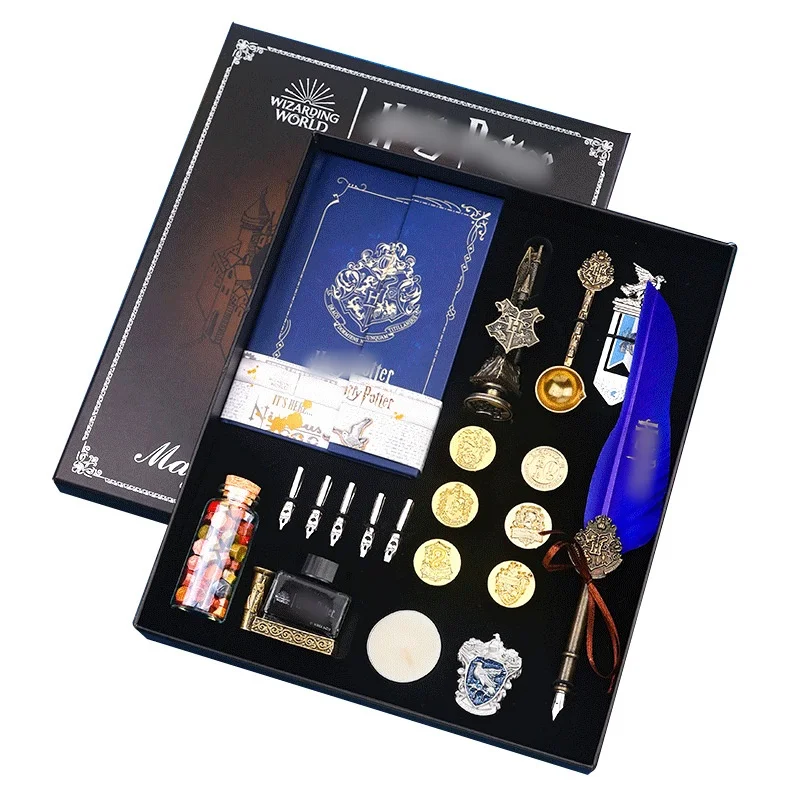 Paul Cezanne New Feather Fountain Pen High Quality Feather Quill Pen Vintage Carving Feather With Ink Sealing Wax Stamp Gift Set