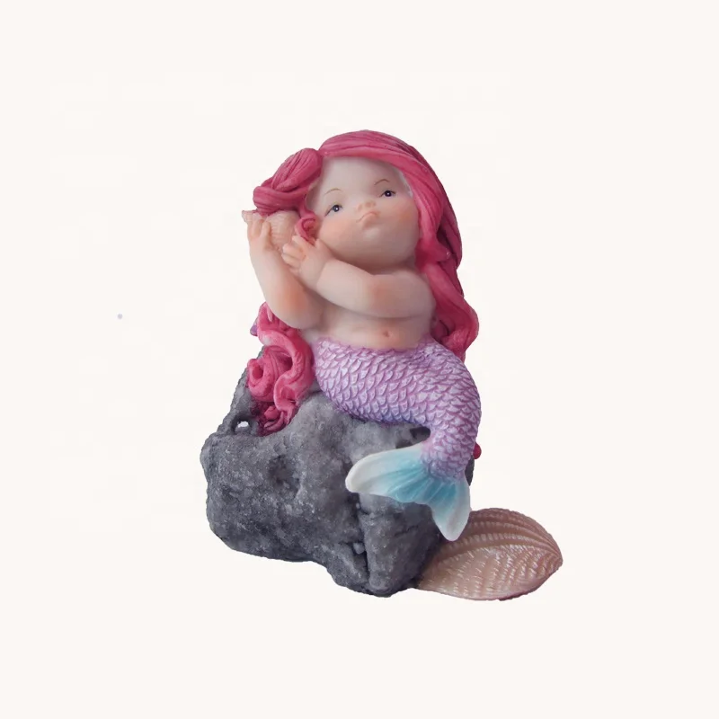 
Wholesale Home & Table Decoration Cute Mini Resin Craft Mermaid Figurine Gift 