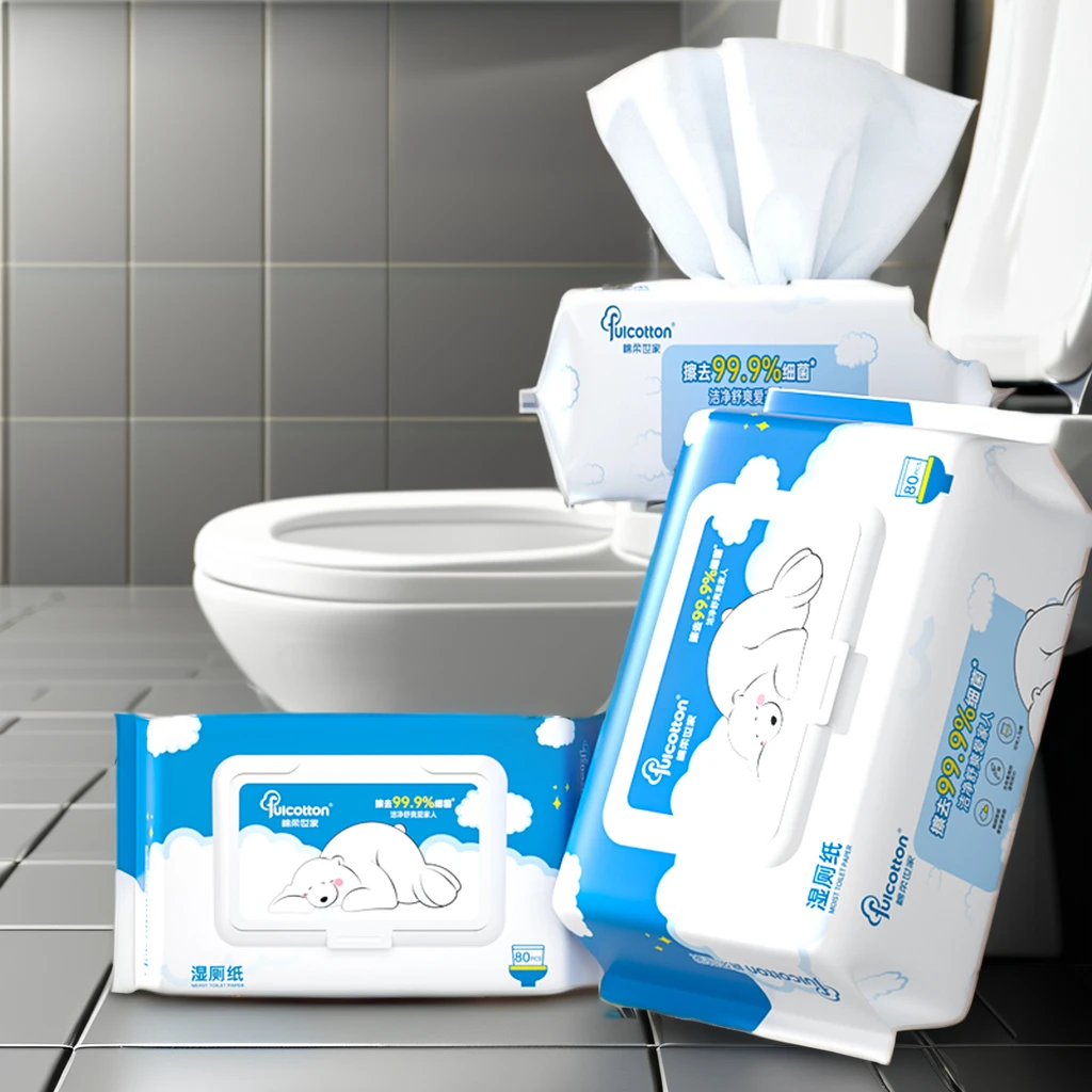 HOT selling FREE SAMPLE - Fabric Fibers Wet Toilet Paper Water Soluble With Daily Life Cleaning