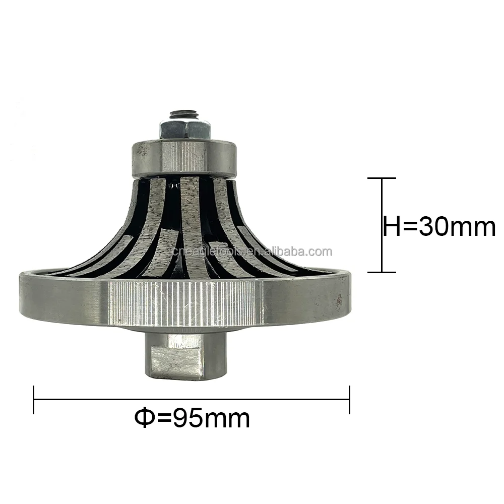 Crawnedeagle Demi Bullnose Stone Edge Tools B10/B20/B30/B40 Diamond Marble Router Bits For Angle Grinder