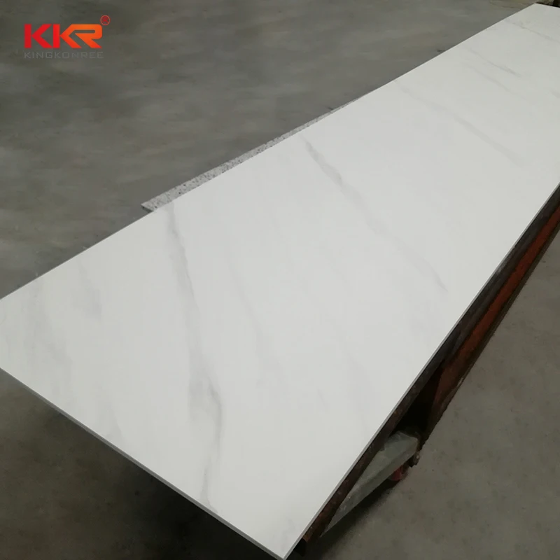 
Free Samples Man Made Stone White Color Black Color Artificial Stone Bending Acrylic Solid Surface 12mm Solid Surface 