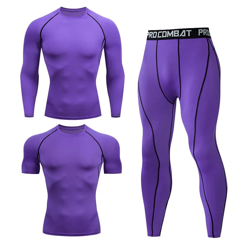 Custom logo Activewear Compression Sport Clothing 3 Pieces Outdoor Slim Fit sportswear men tracksuits for men jogging