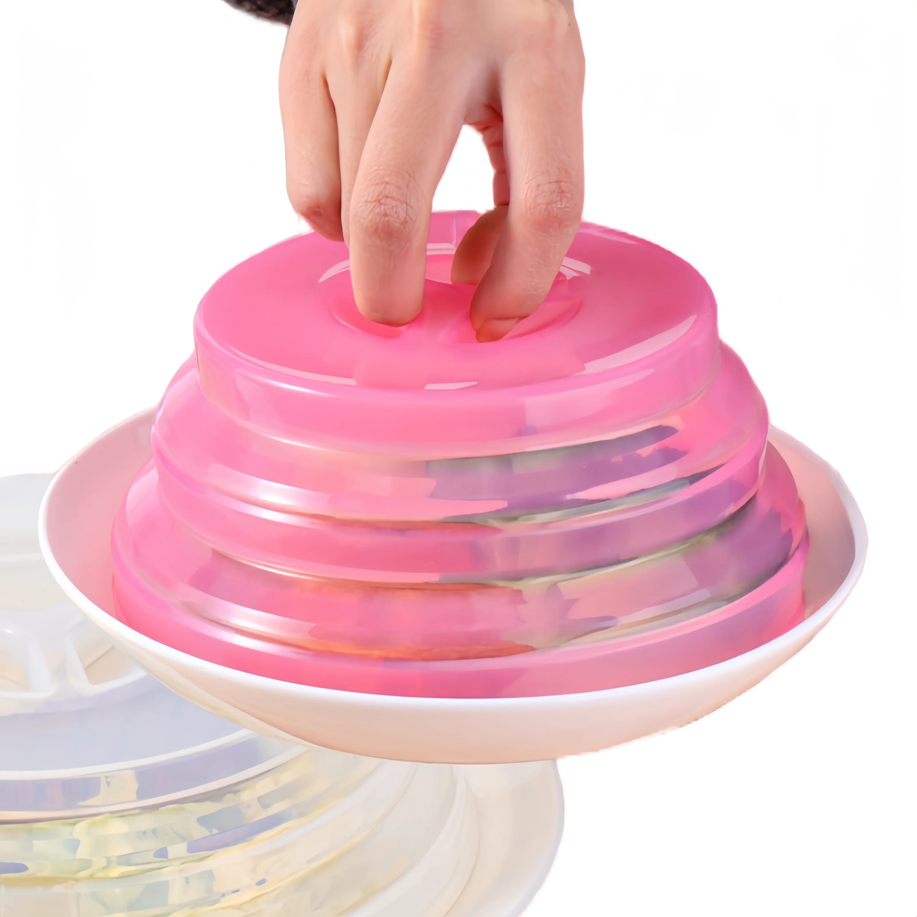Wholesale Foldable Microwave Cover For Food High Temperature Resistance Food Grade Silicone Food Cover Vacuum Seal Fresh Lid
