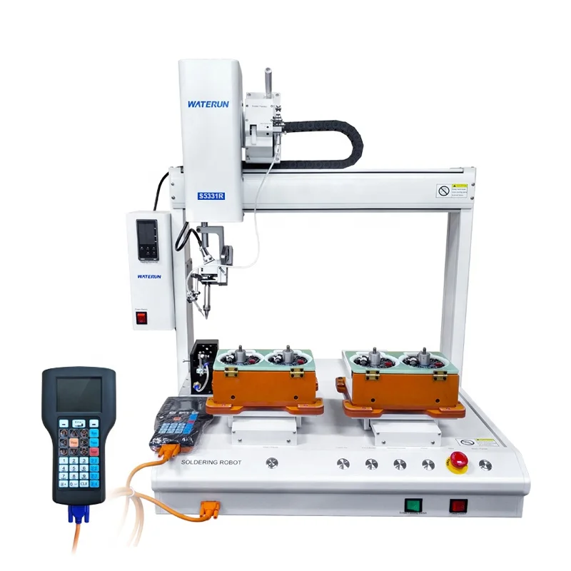 Waterun brand 5 axis Desktop quick robotic auto soldering machine and auto-soldering aluminium robot welding robot