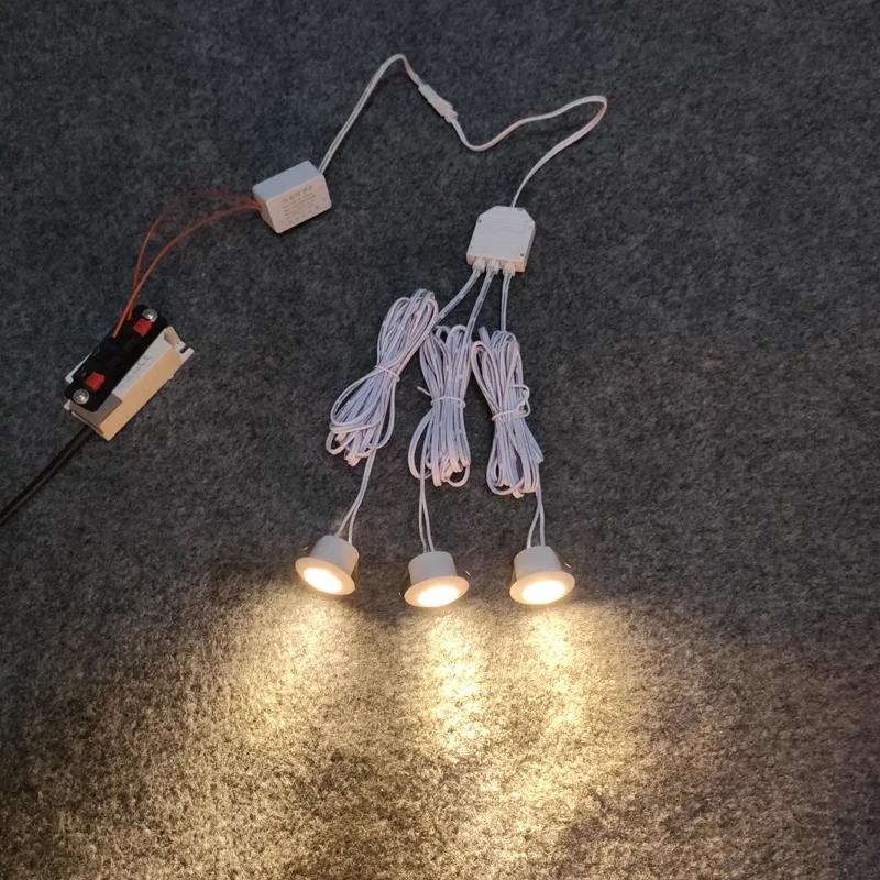 1W 3W Customized 110v-240v Led Mini Spotlight Ceiling Floor Hide High Bright Focus Lamp Spotlight led cabinet light 12v 24v led