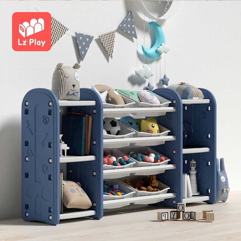 Modern Style Large Shelf Toy Organizer Children Storage Cabinet Animal Shape Christmas Gift Living Room Kids Cabinets