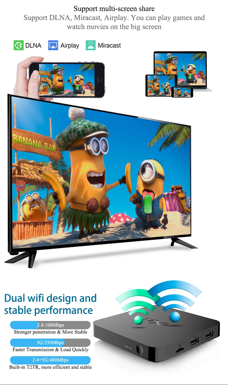 Set Top Box S905x3x4 Free Test 8k Dual Wifi Iptv Android 9 Internet Mxq Pro 4k Smart Mi Tv Box