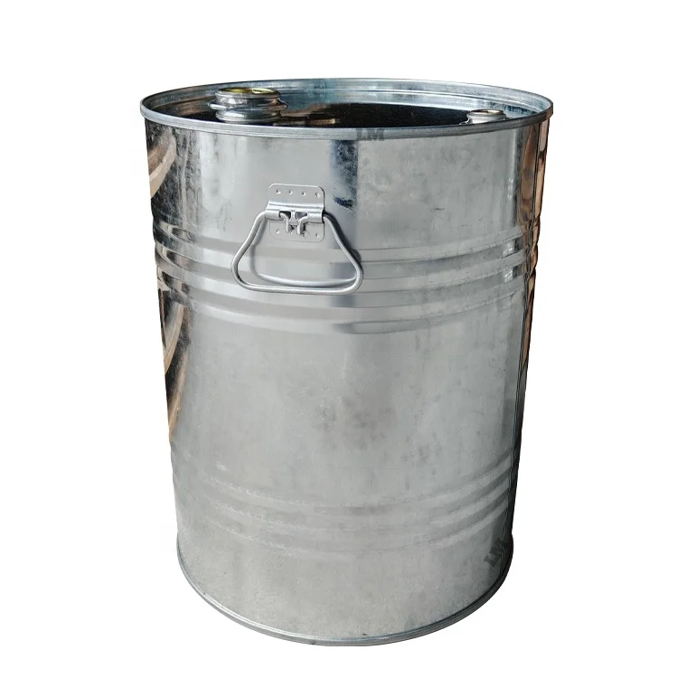 50L 13 Gallon Bucket Galvanized Steel Oil Drum Recyclable Industrial Barrel Lid With Hole