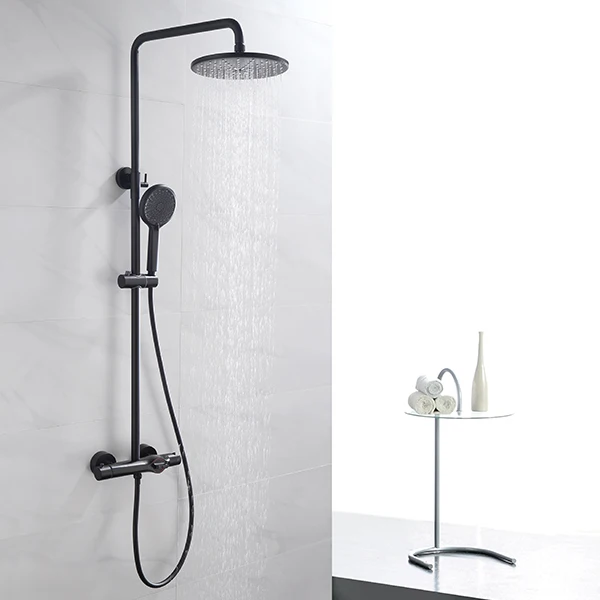 Hot Sale Wall Mounted Bathroom Shower Faucet OEM Black Style Brass Bathroom Shower Set