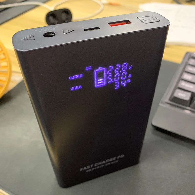 Factory Promote fast charger pd 100w portable power bank 19200mah for laptop rechargeable battery powerbank