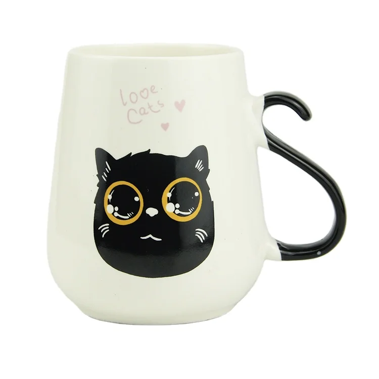 Fully wrapped cat printing 450ML ceramic coffee tea mugs