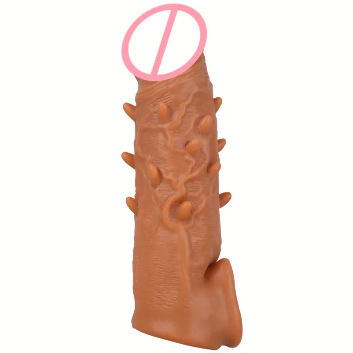 Best Selling Reusable Condoms Spike Dotted Stimulate vagina Silicon Dildo Extender Sexy Penis exotic Condom for men