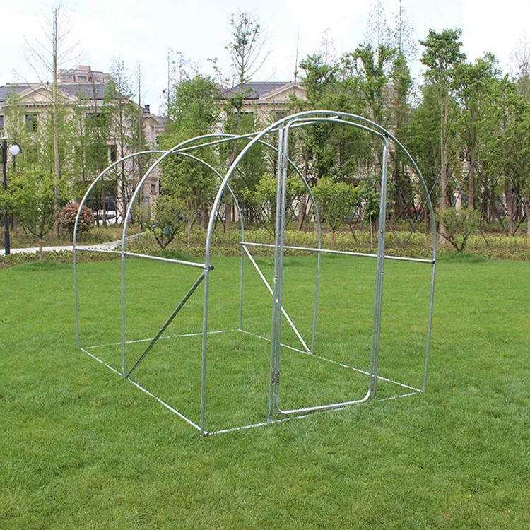 Winter Season Home Use Backyard Green Pe Mesh Cloth Cover Metal Frames Greenhouse Tunnels Agriculture