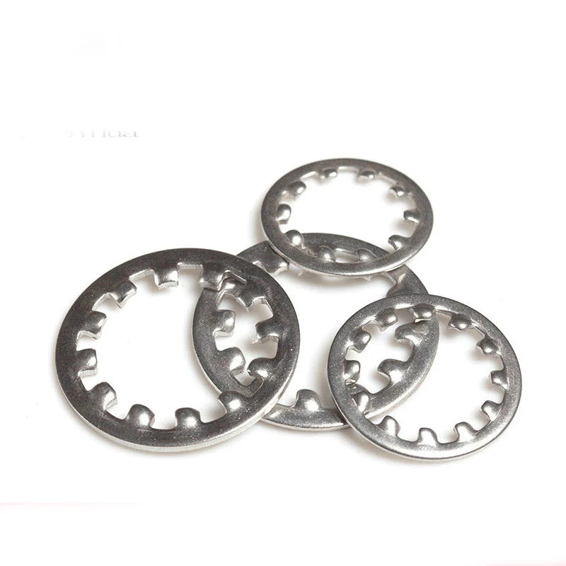 Direct Manufacture SS304 Toothed Lock Washer Plain Internal Tooth Wedge Industrial Use Compliant Din Asme Gb Aluminium Zinc