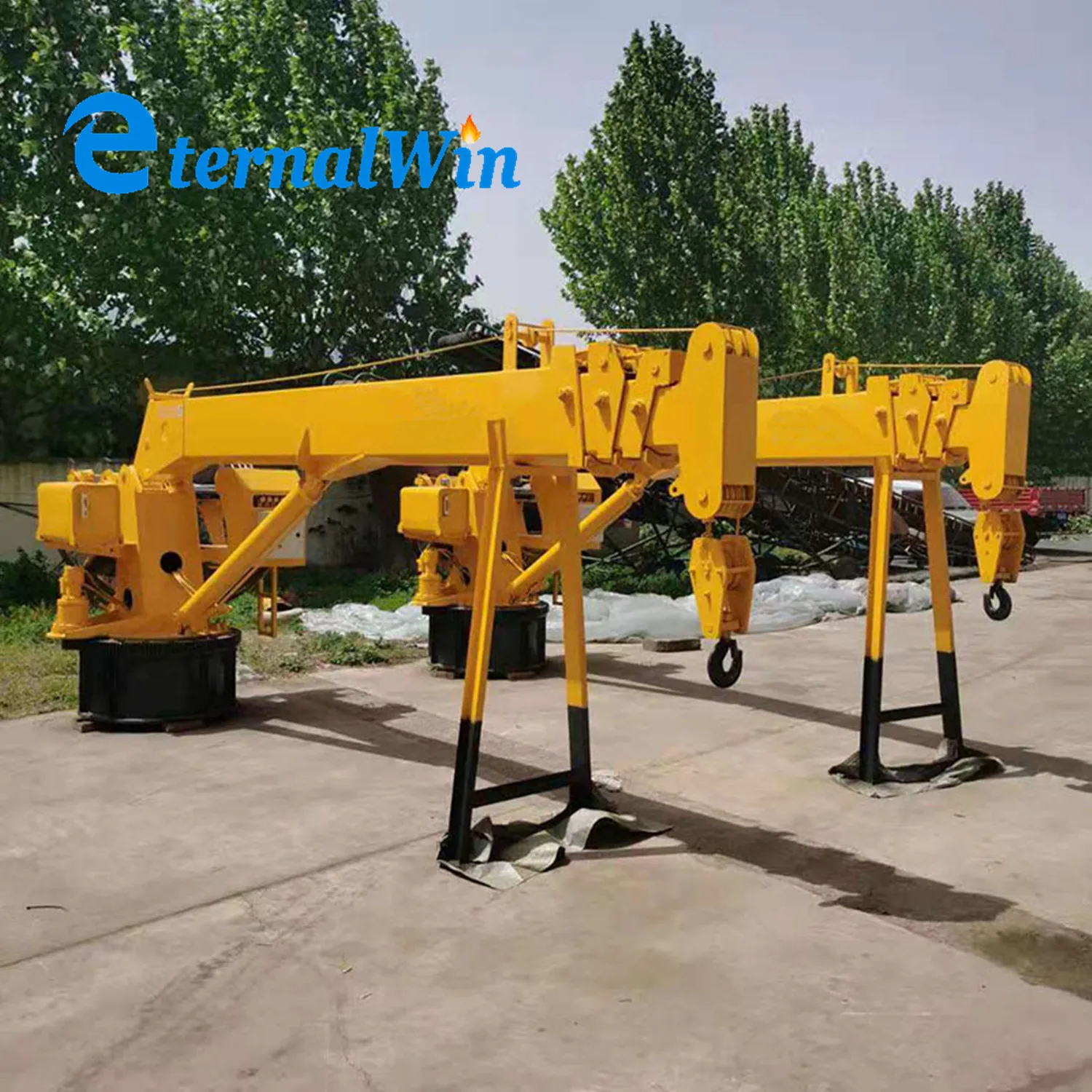 Telescopic Arm 10ton 15ton Hydraulic Cargo Deck Ship Crane Marine Floding Lifting Crane for Sale