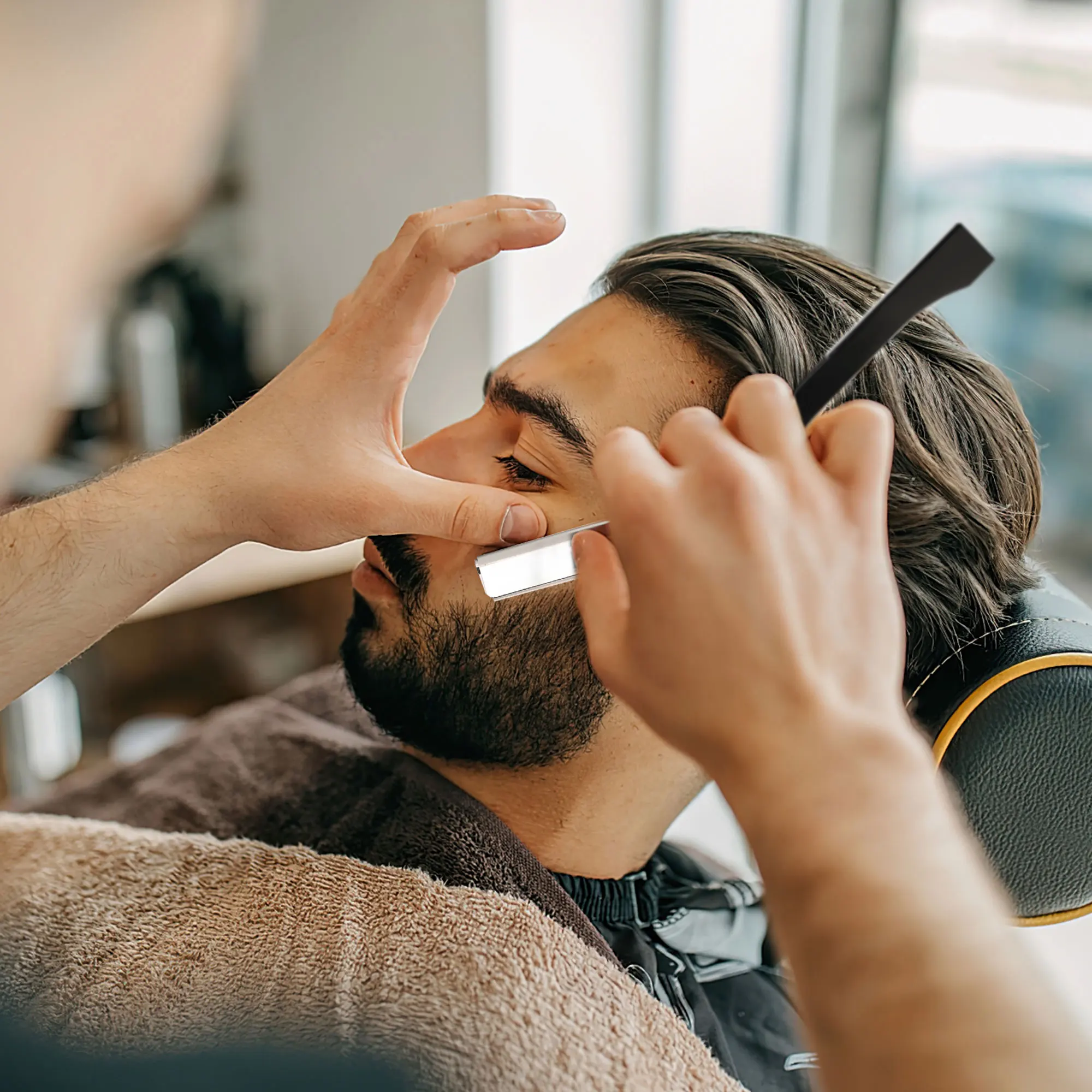 2022 Private Label Shavette Straight Razor Replaceable Barber Razor Blade with comb