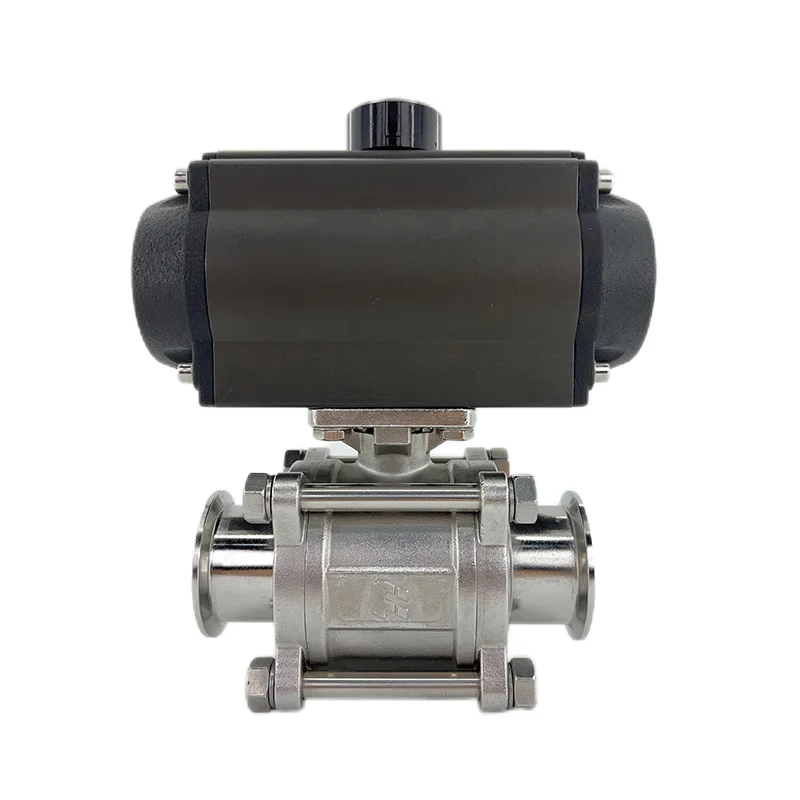 Sanitary Stainless Steel Ball Valve Threaded 304 Pneumatic Actuator Vacuum Regulating Ball Valve