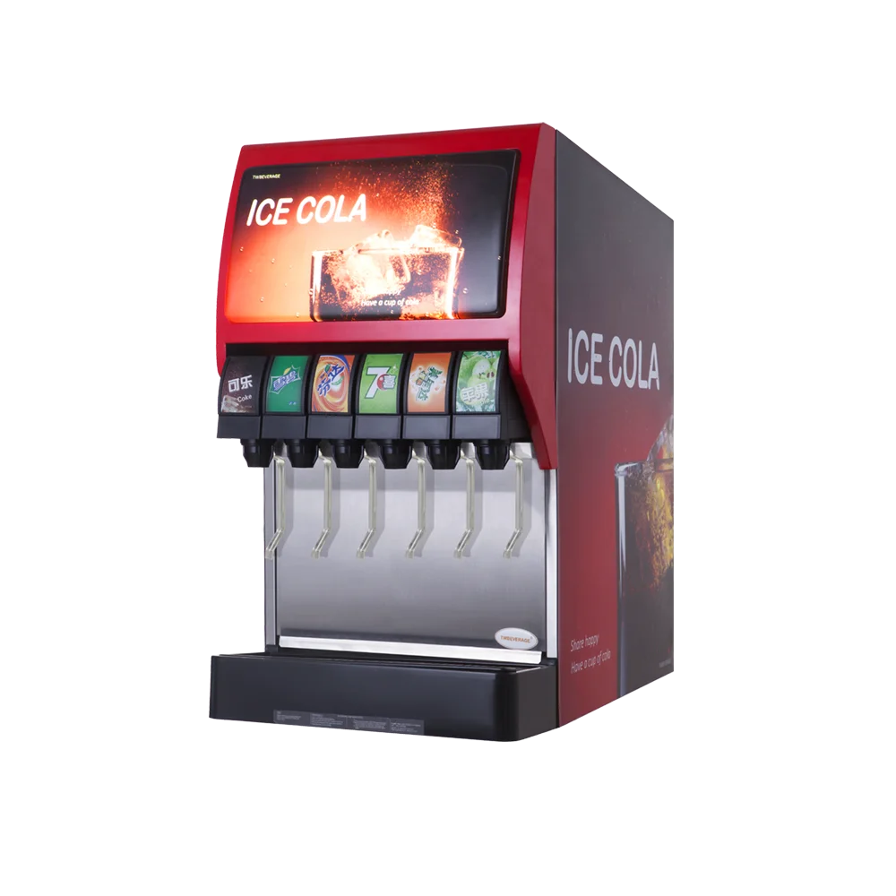 Post mix Soda fountain maker cola making machine connect with BIB or keg syrup system