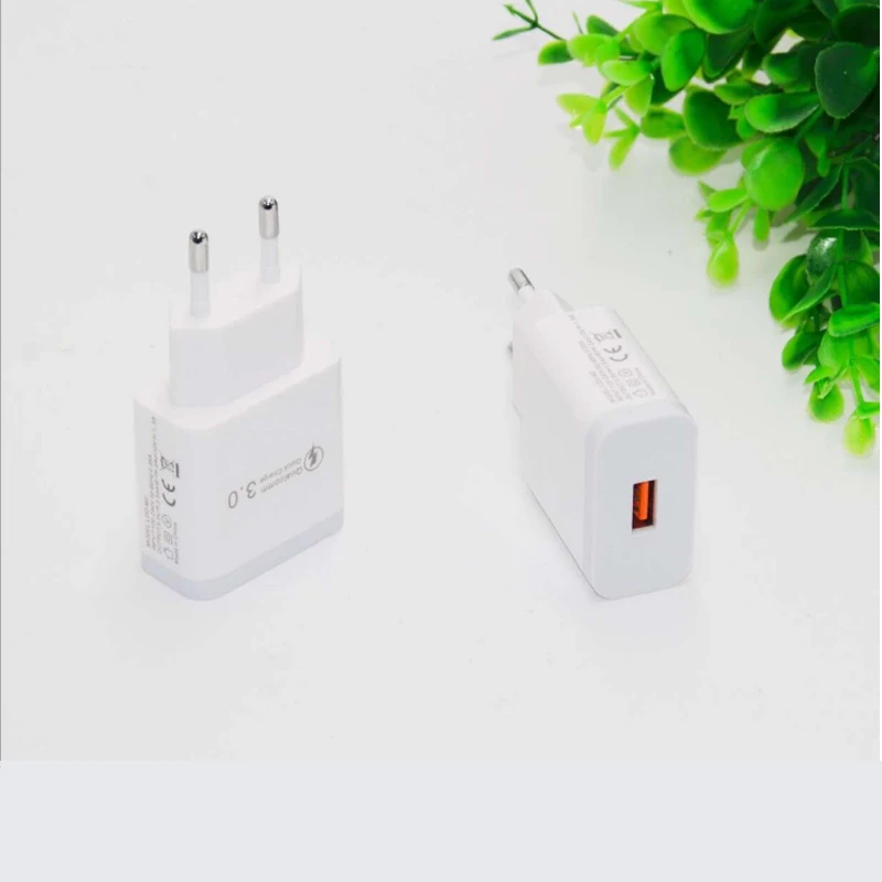 Высококачественное Зарядное устройство USB с 1 портом быстрая зарядка зарядное вилкой для США и ЕС USB-кабелем