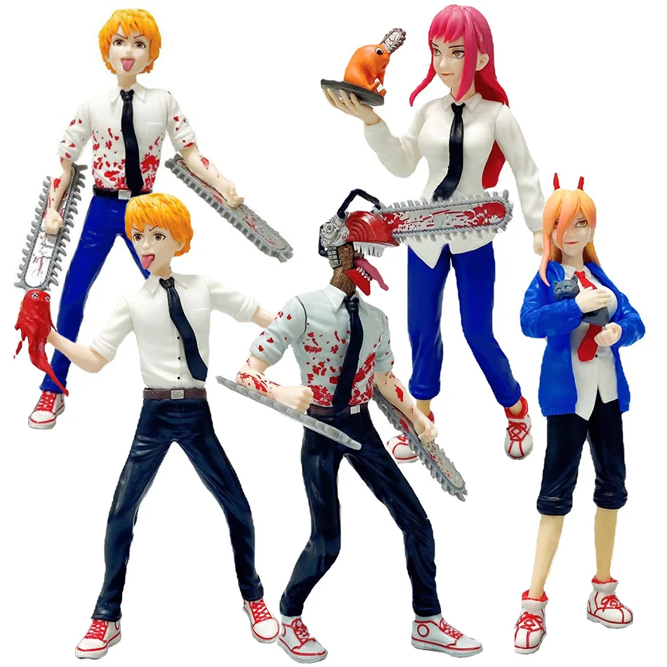 YMJ 18cm Chainsaw Man Figure Pochita Doll Cartoon Version Car Decoration Pvc Model Action Toy Children Birthday Christmas Gift