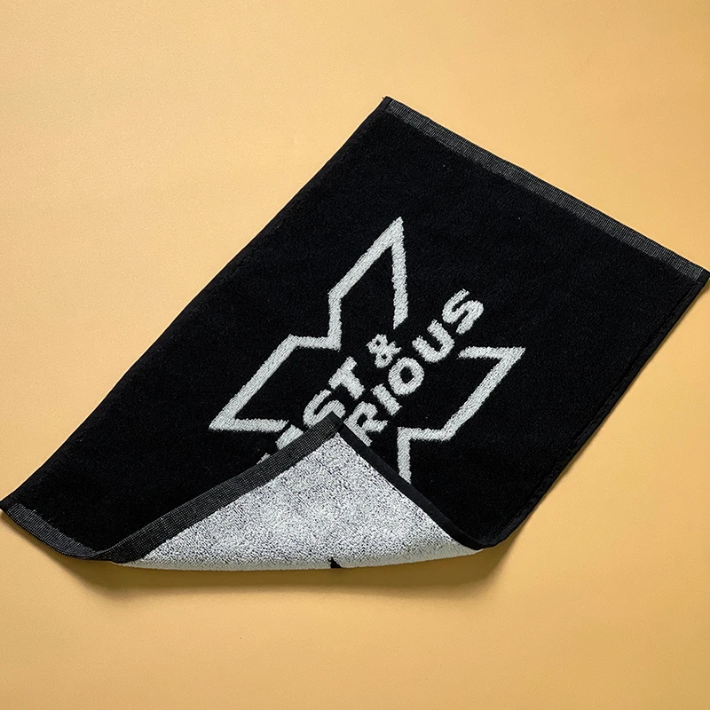 Wholesale 100% cotton jacquard logo sport face towel high quality cotton Quick Dry Gym Towel gift set