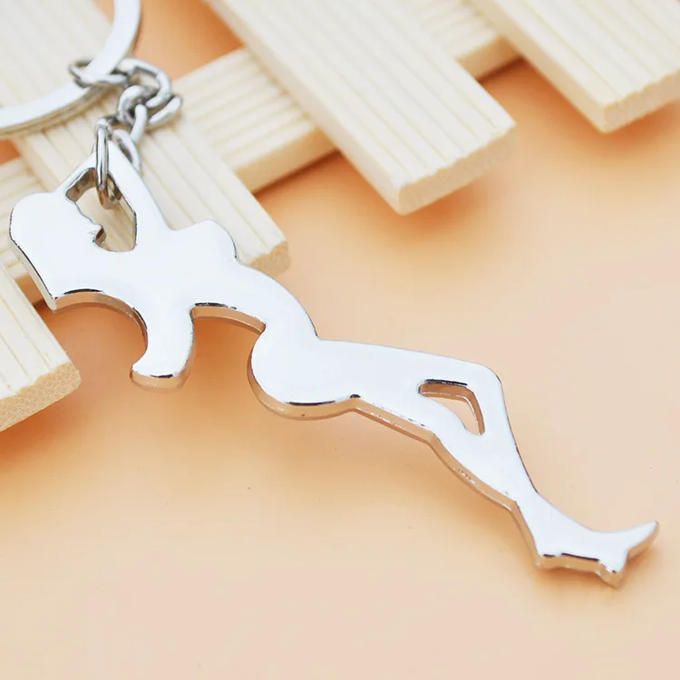 Bottle Opener Keychain Metal Sexy Lady Pendant Beer Opener Beverage Soda Beer Bottle Opener Keyring Christmas Birthday Gift