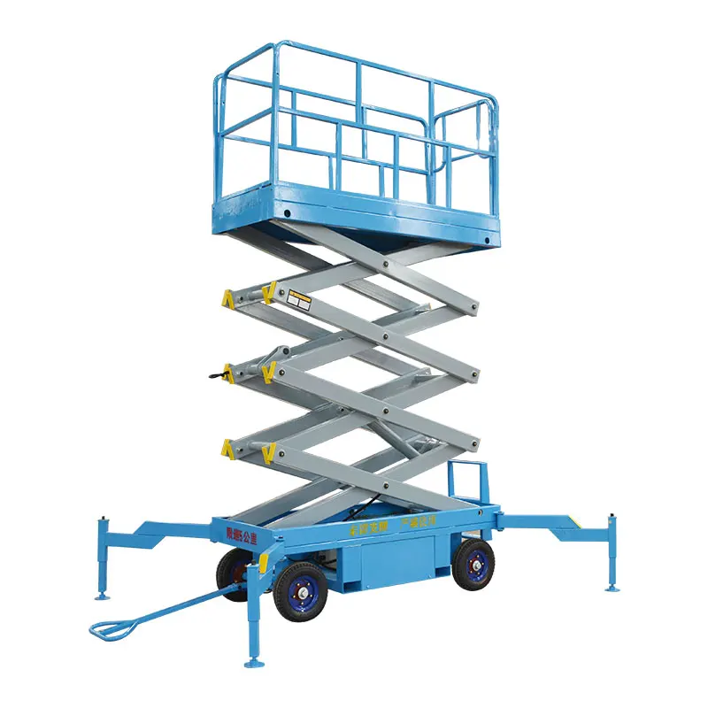 Qiyun electric one person single man mobile towable small platform scissor lift