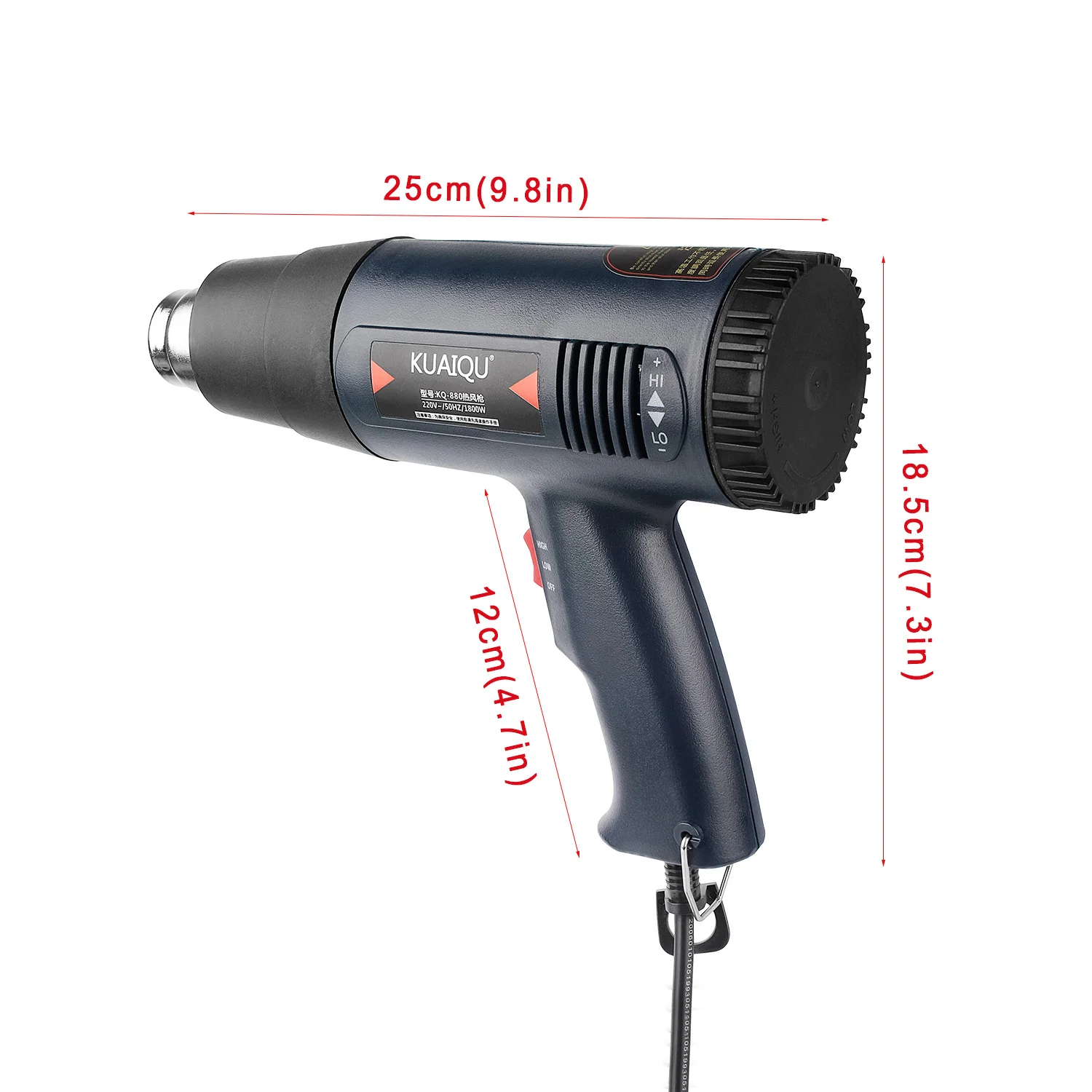 KQ880 60~600 Degrees Centigrade 1800W Profession Portable Mini Hot Air Gun With