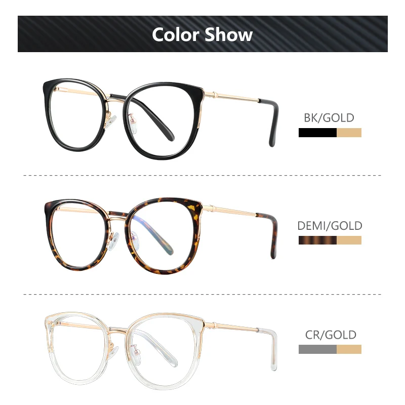 Women Shaped Cat Eye Blue Light Blocking Glasses Metal Frame Ray Filter Eyeglasses Frames Computer Ladies Goggles Eyewear