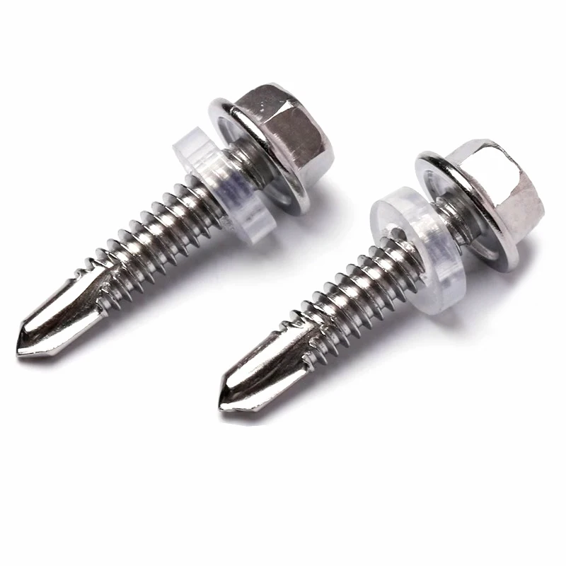 Factory wholesale High quality DIN7504K 410 304 316 Stainless steel hexagonal self drilling screws