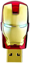 Smart Iron Man Head Blue Eyes Light Up Super Hero 64GB USB Flash Thumb Drive Storage Device