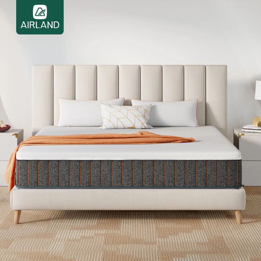 High Class 5 Star Mattress Supplier Roll In A Box Cooling Gel Hybrid Soft Sleep Bed Mattress Good Qualiti Colchon Comfort Cover