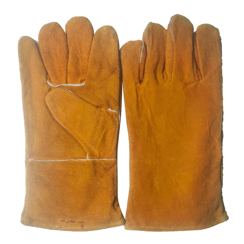 Manufacture wholesale good quality Argon Dexterity Custom Welding hand protective leather Gloves