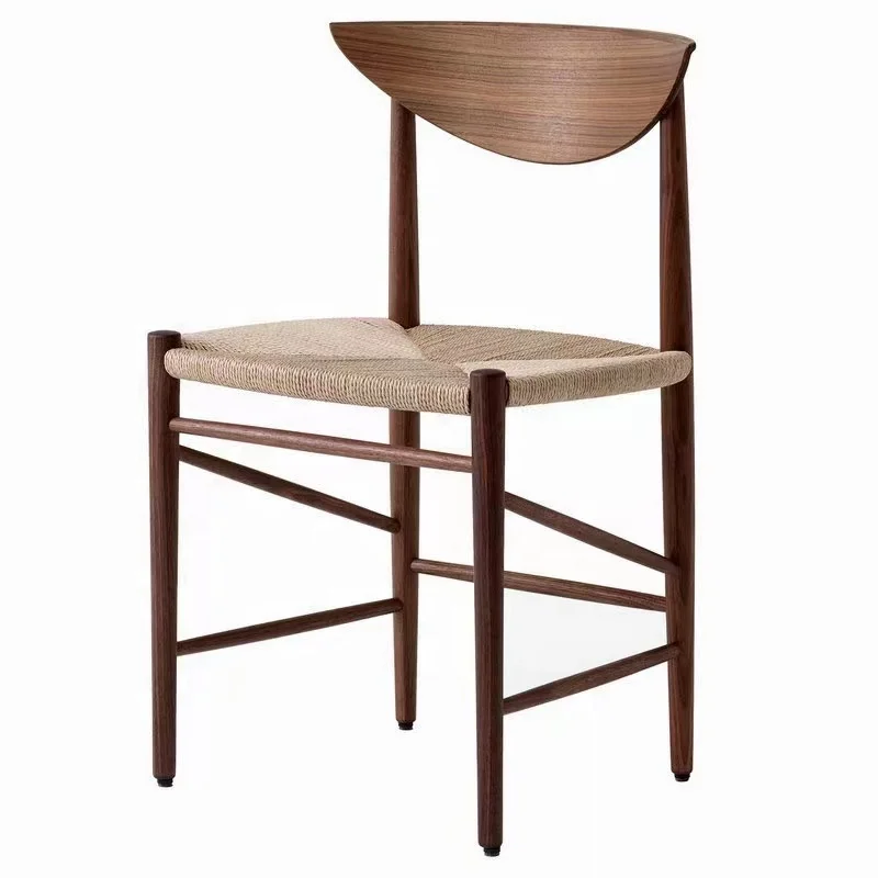 Solid ash wood Dining Chair Durable Wooden dining room furniture Stackable packs Sleek Painting Chair for Project Restaurant