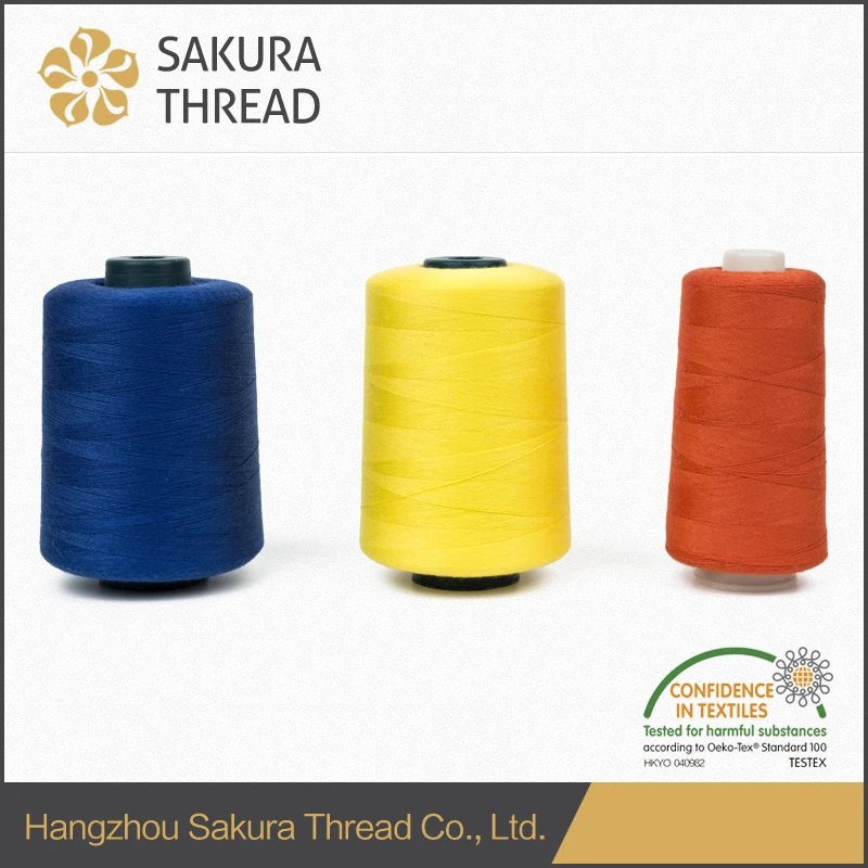 Recycled Polyester Spun Sewing Thread 20S/2 For Clothes Sewing