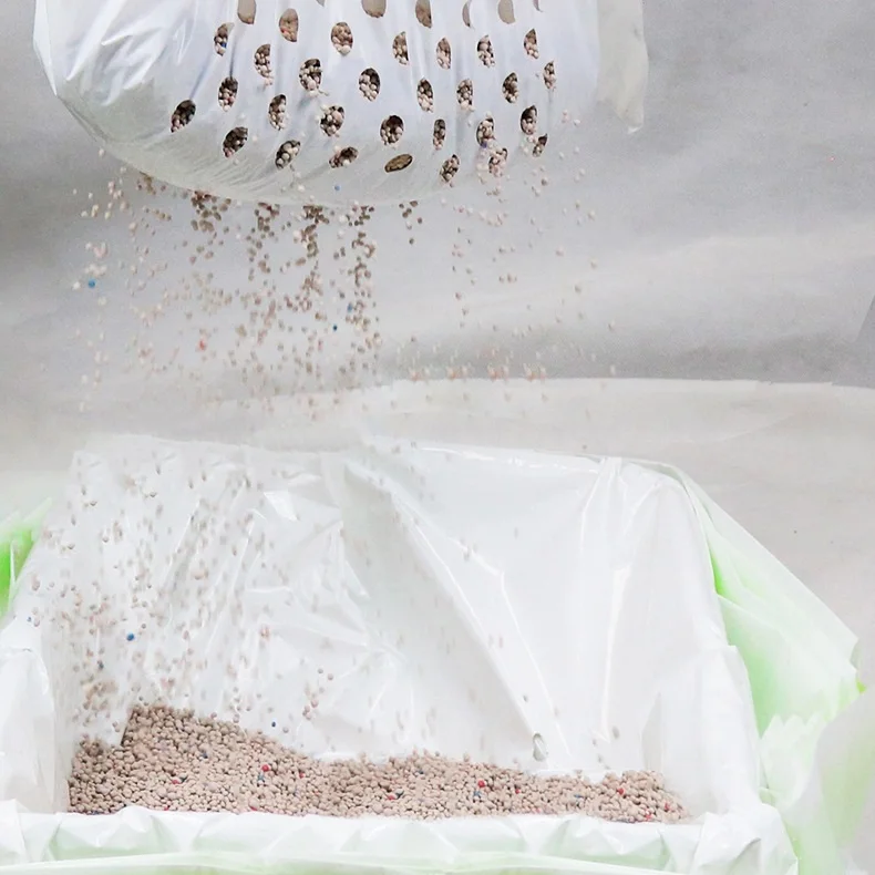 Biodegradable 7pcs Pet cleaning lazy free shovel Easy To Clean Poop Garbage Cat Litter Bag