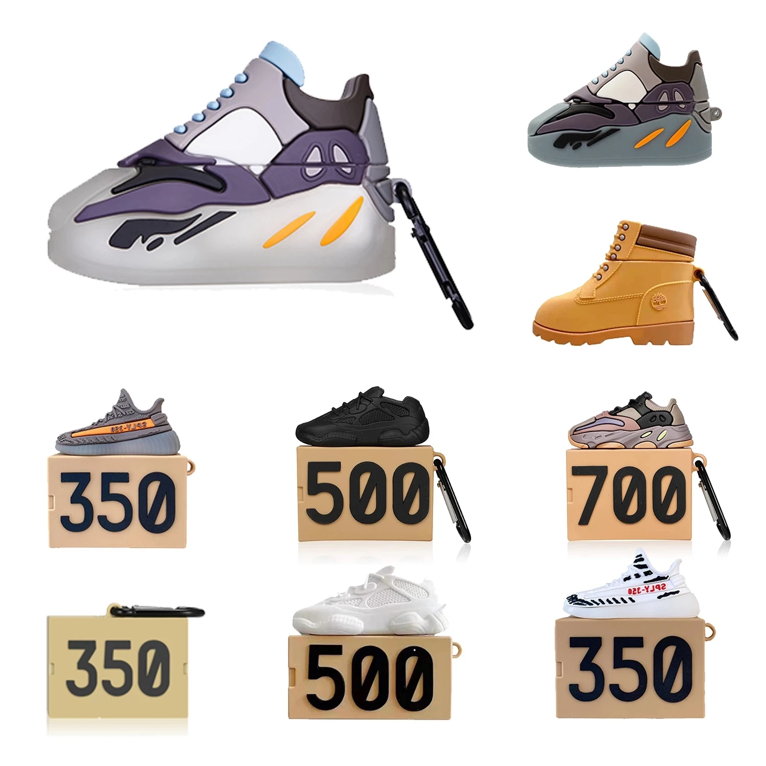 Yeezy Sneaker Silicone Cute Earphone Cover for Air Pods 2 Designs 3D Shoes Fashion Brand Earpods Charging Box For Airpods Pro