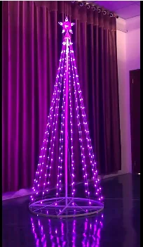 Smart LED Christmas Tree Lights Transformer Cone Tower Shape Multi Color Changeable Christmas tree light  For Holiday Celebrate