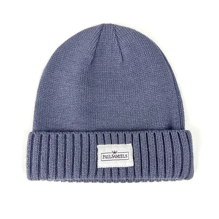 Fashion 100% cotton Blank sweetwear Beanie With Custom embroidery Warm streetwear Winter beanie hats