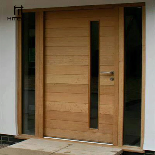 Hitech European style entry doors Modern Design Solid Wood Exterior Main Pivot Wood Entrance Door for Villa