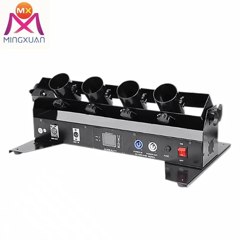 Four Tubes Confetti Launcher Machine Outdoor DMX Remote Control cannon electric Launching base