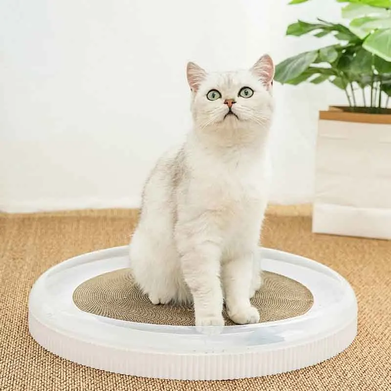 Wholesale Claw-grinding corrugated-round bed to play with cat dishes daily home indoor cats play with hi toys