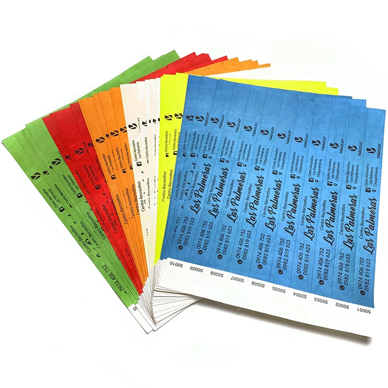 25*250mm Blank Tyvek Wristbands Solid Color Bracelet Wholesale Cheap Paper Wrist bands