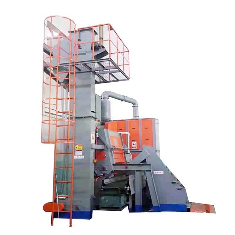 Special shot blasting machine for removing oxide scale / pollutants of baking paint on workpiece