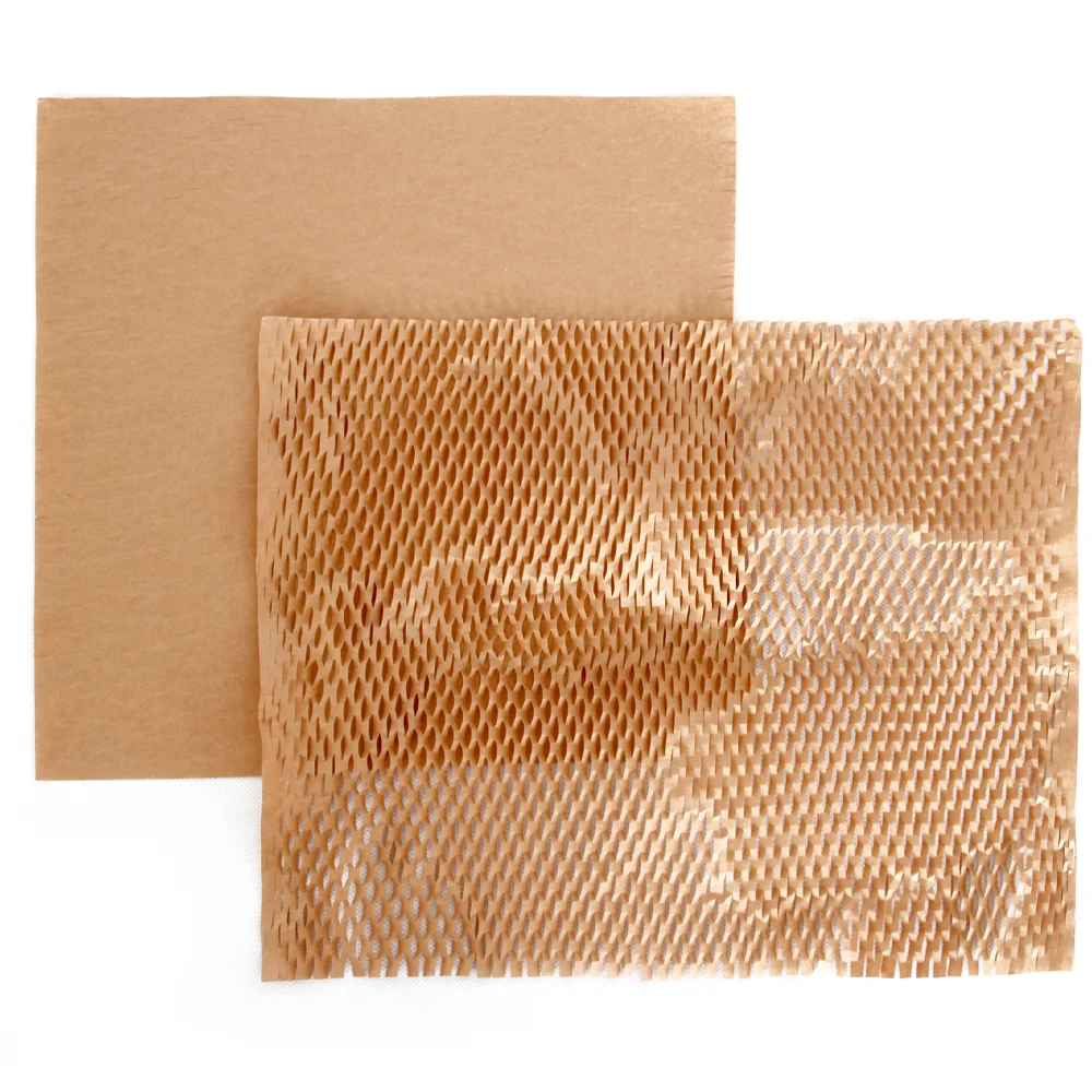 100 Sheets Honeycomb Paper 80g  Black/Brown Kraft  Craft  Wrapper Packaging Honeycomb Paper  50cm*50cm